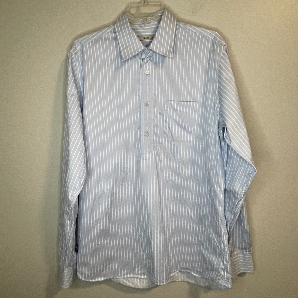Prada Men's Sky Blue Striped Dress Shirt